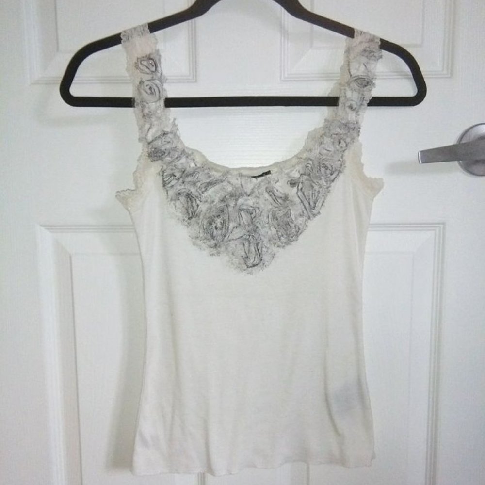 QED London Rosette Embellished Tank / Cami